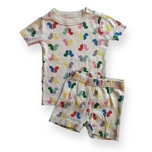Hanna Andersson x Disney organic rainbow Mickey pajamas